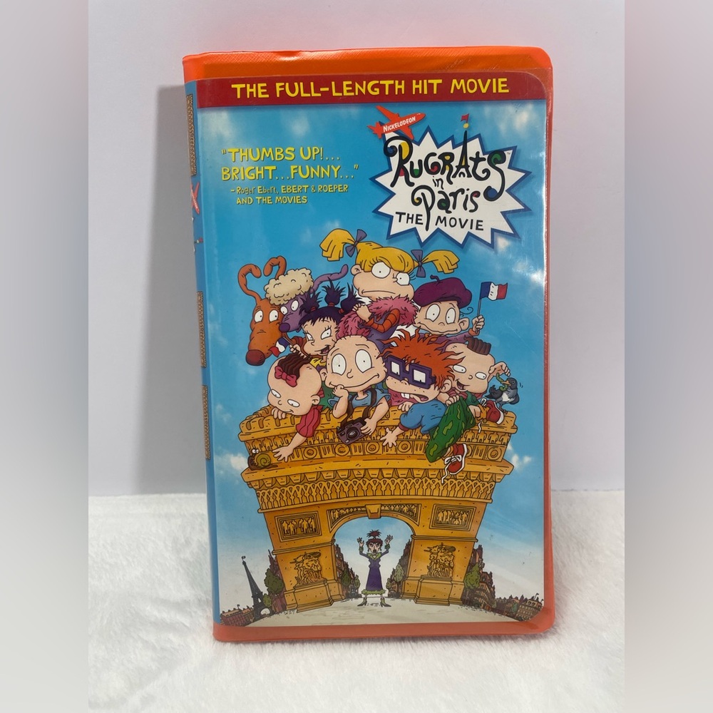 Rugrats in Paris The Movie VHS VCR Video Tape Orange Clamshell Case Nickelodeon